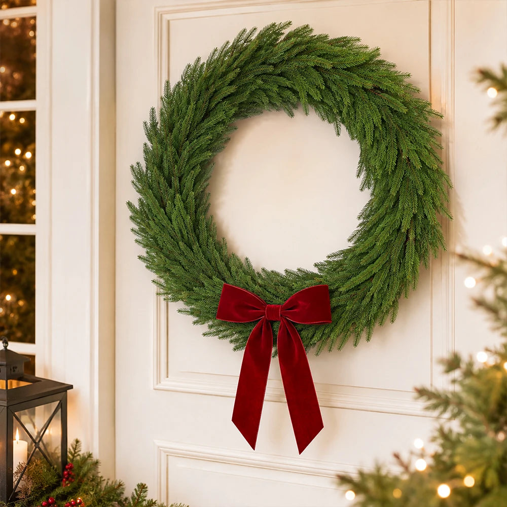 Norfolk Pine Artificial Garland 5.6 ft (171 cm) Hanging Wreath for Door Wall Mantel Christmas Holiday Decor Table Centerpiece