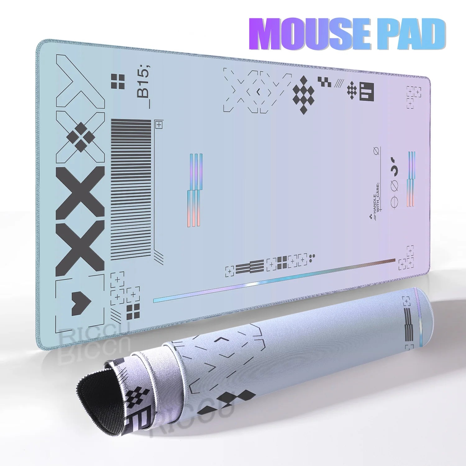 XXL Gaming Mouse Pad Desk Mat 40 x 90 cm (15.7 x 35.4 in) Rubber Anti-Slip Extended Mousepad for Keyboard & PC