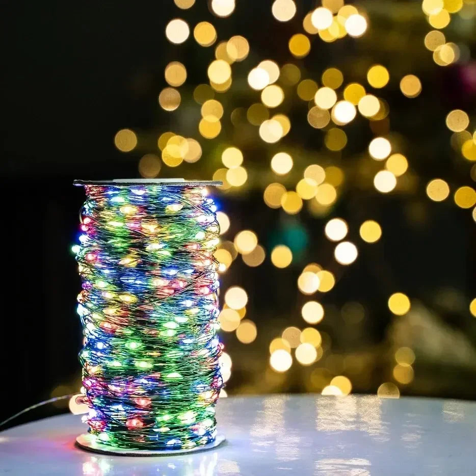 100-2000 LED Copper Wire Fairy String Lights, Waterproof Remote-Controlled Indoor & Outdoor Decor (10-200 m / 33-656 ft)