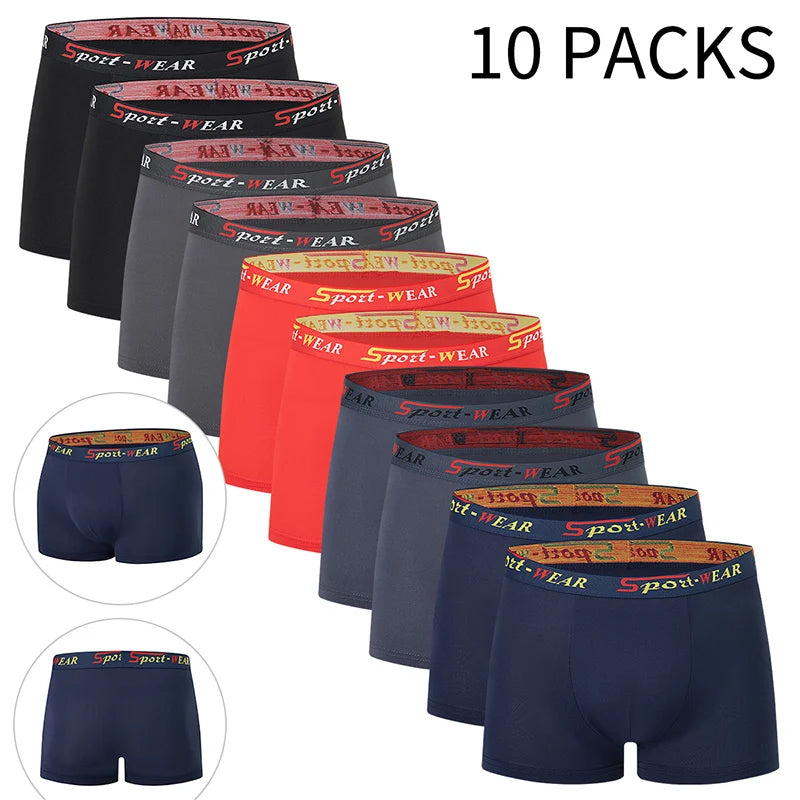 5/10-Pack Men's Black and Gold Printed Boxer Briefs - Comfortable Stretch Underwear for Sports, Beach & Leisure