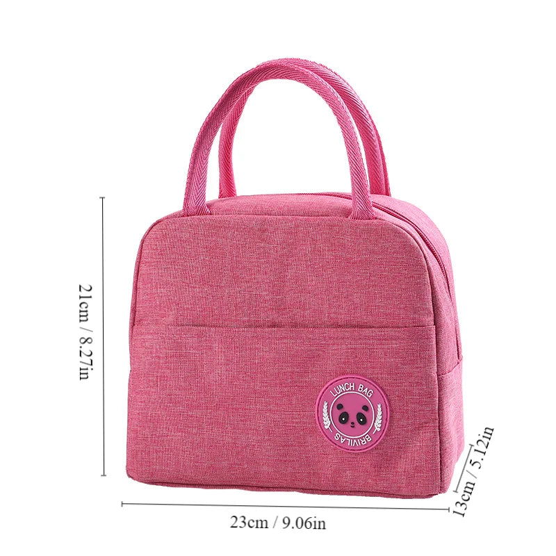 Insulated Bento Lunch Bag with Aluminum Foil Lining - Thermal Meal Bag for Students & Office