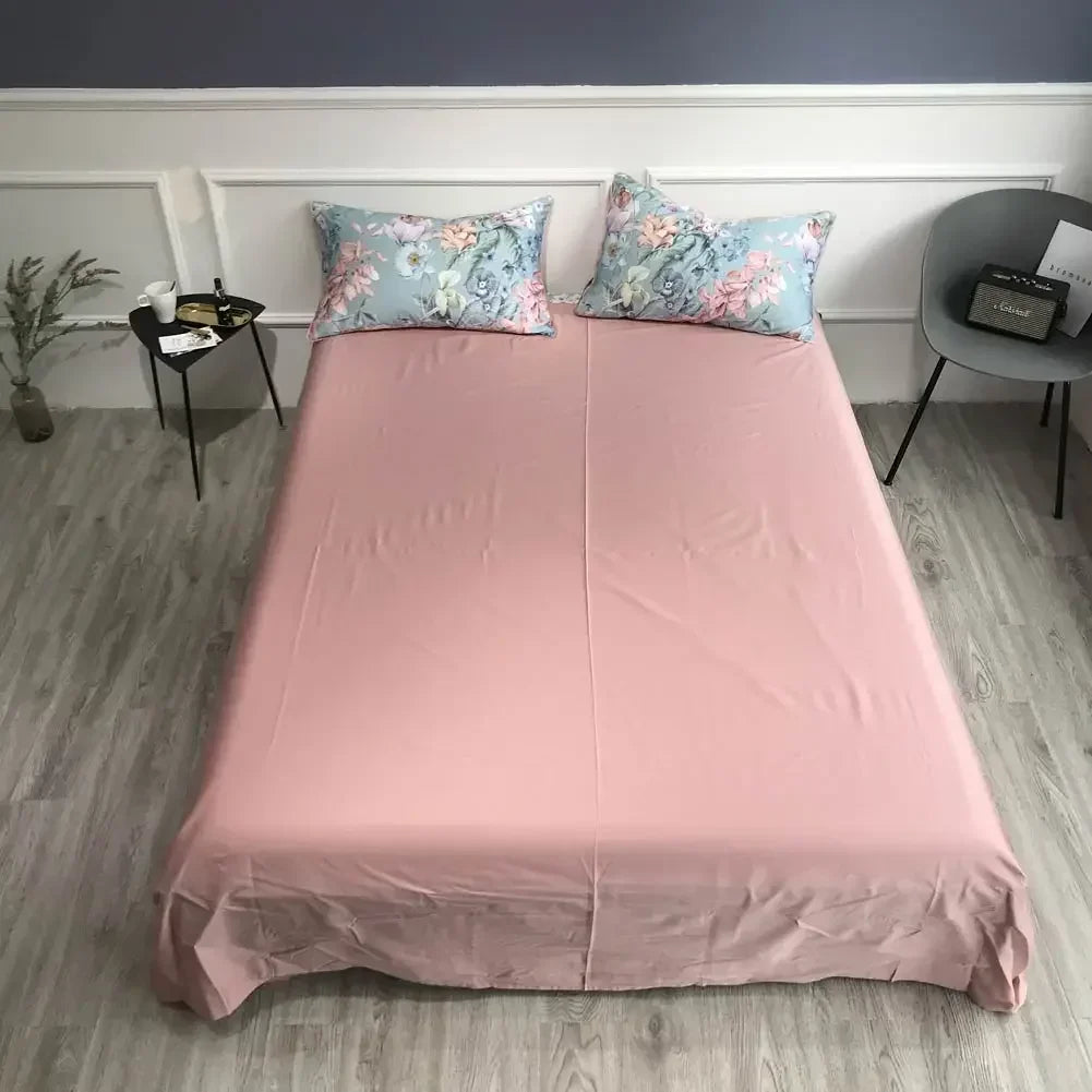 100% Egyptian Cotton 4-Piece Duvet Cover Bedding Set - Duvet Cover with Flat or Fitted Sheet & 2 Pillowcases (Double/Queen/King/AU)