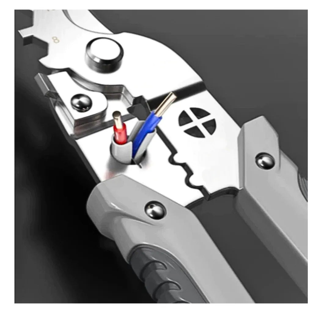 Professional Pliers Kit for Electrical Installations - Durable Steel, Ergonomic Design (Wire Stripper, Cutter, and Crimper)