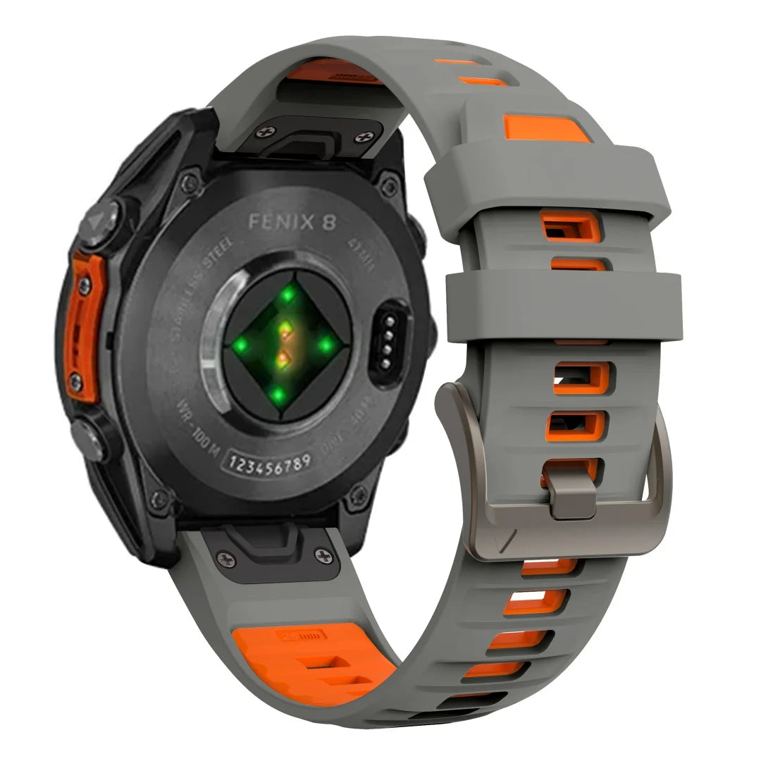 Silicone Sport Watch Band 22mm & 26mm – Breathable Replacement for 47mm and 51mm Smartwatches
