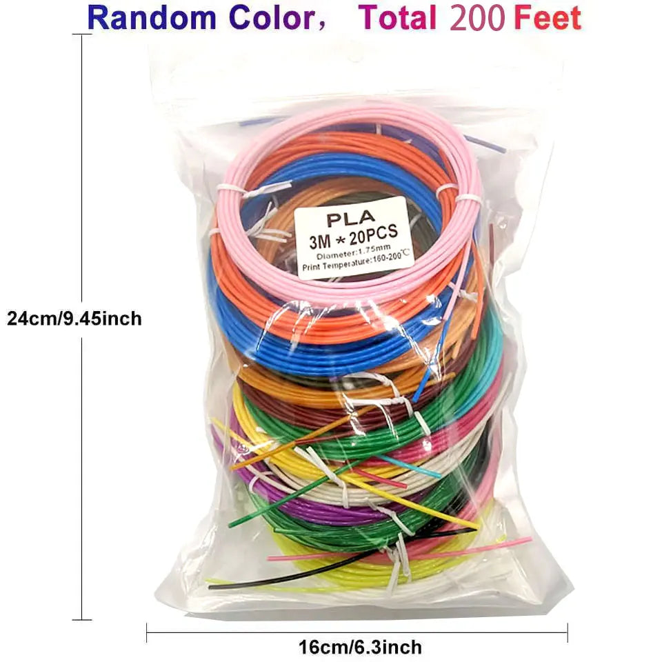 1.75mm PLA Filament 32-Color Multicolor Set for 3D Printing Pens