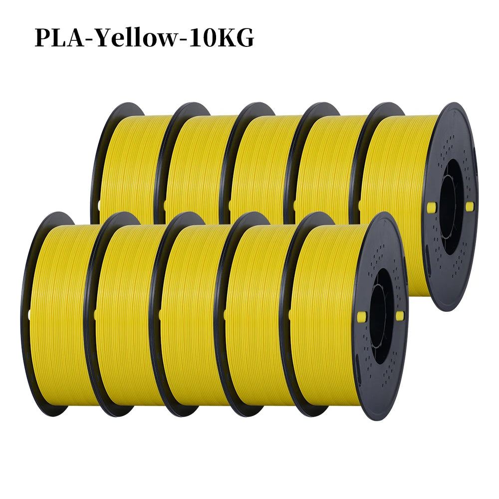 PLA and PETG 3D Printer Filament 10-Roll Pack — 1.75mm, 1kg (2.2 lb) Each — 10 kg (22 lb) Total, Assorted Colors, Eco-Friendly