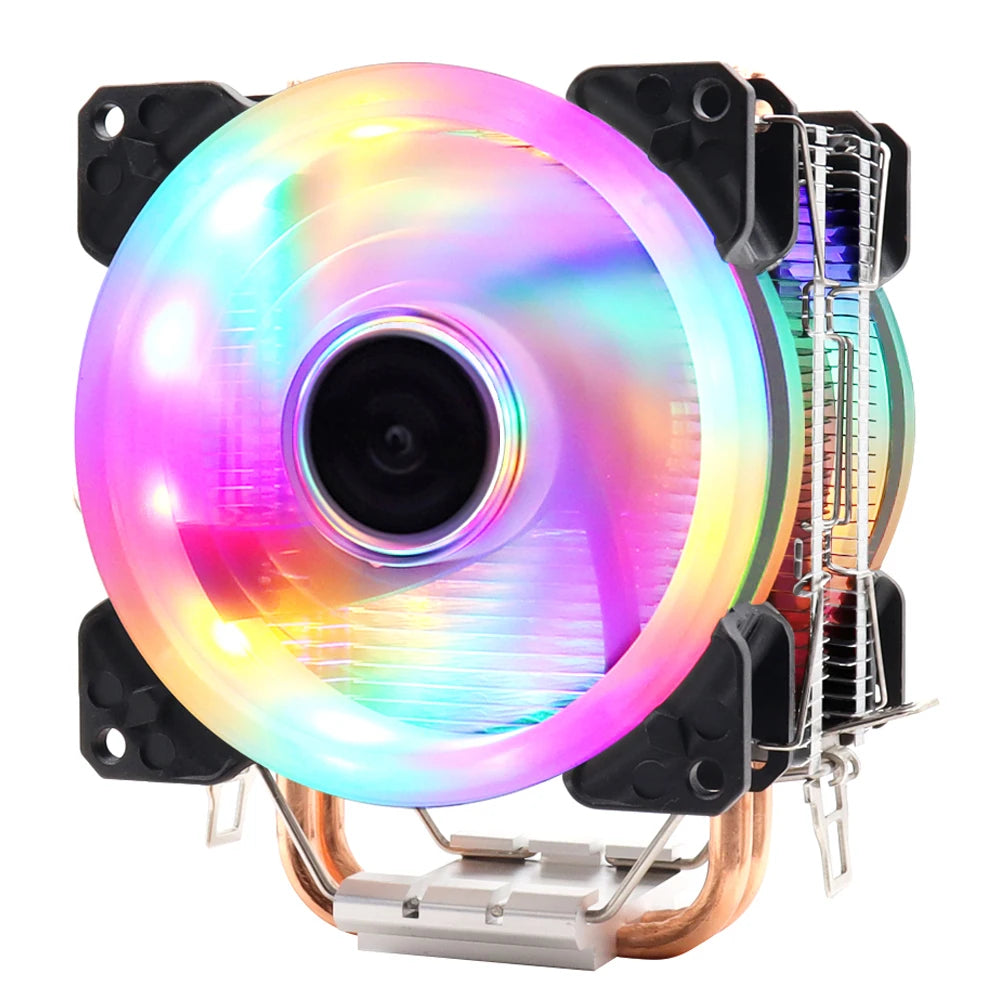 90mm CPU Tower Cooler 4-Pin PWM – 2 Heatpipe Quiet Fan for Intel LGA 1150/1151/1155/1200/1700/2011 & AMD AM4/AM5