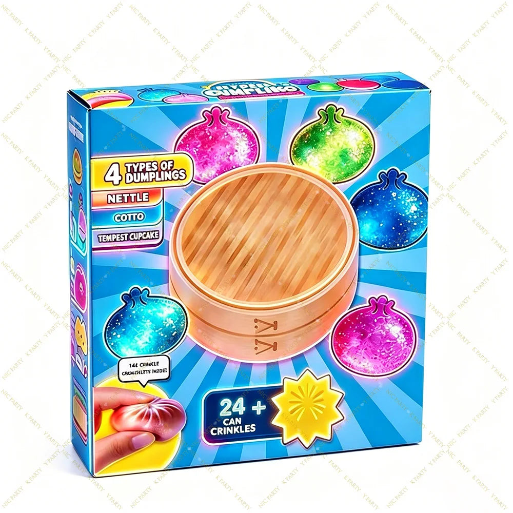 24-Day Dumpling Squishy Advent Calendar Blind Box Soft Slow-Rise Fidget Toys for Anxiety Relief & Christmas Party Gifts