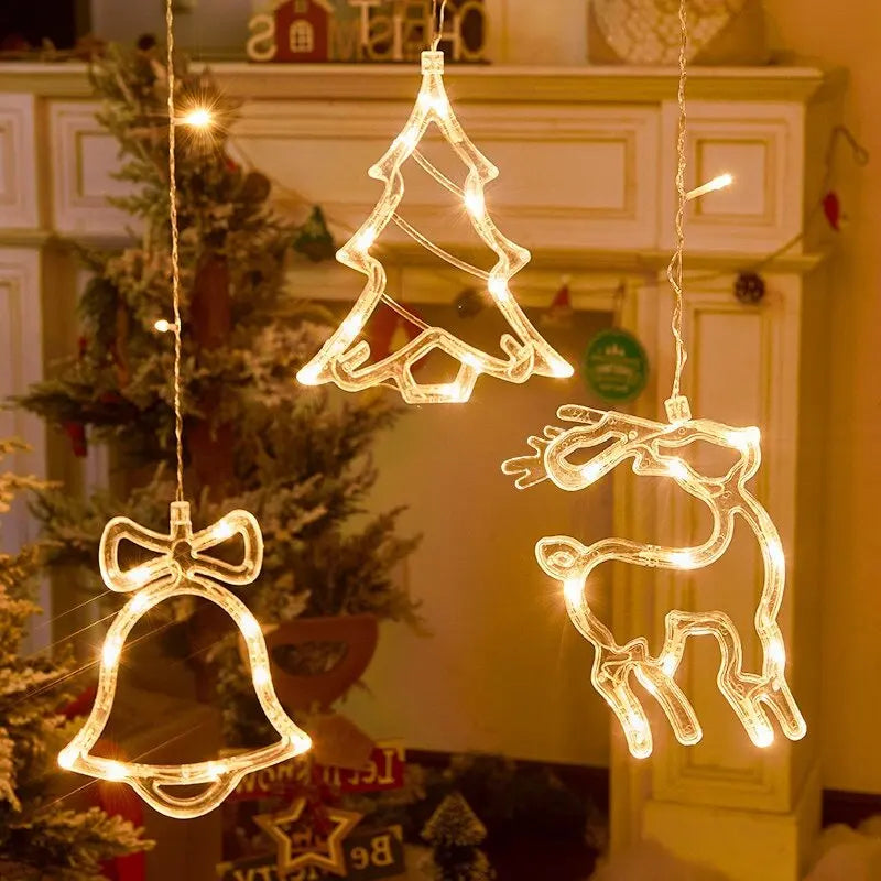 LED Fairy Curtain String Lights - 2.5m (8.2ft) x 0.8m (31.5in), Warm White & Rainbow, Waterproof Holiday Party Wedding Decor
