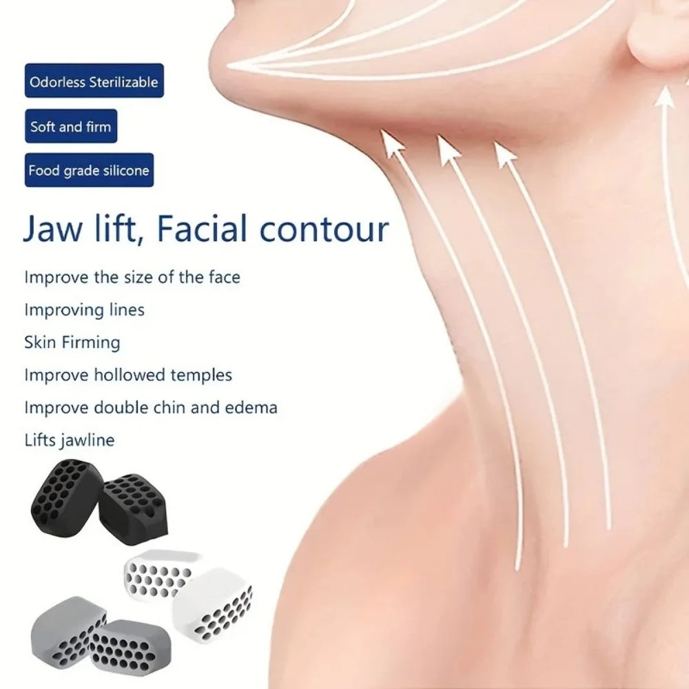 Silicone Jaw Trainer - Jawline Exerciser & Facial Shaper for Men and Women, Beginner to Intermediate