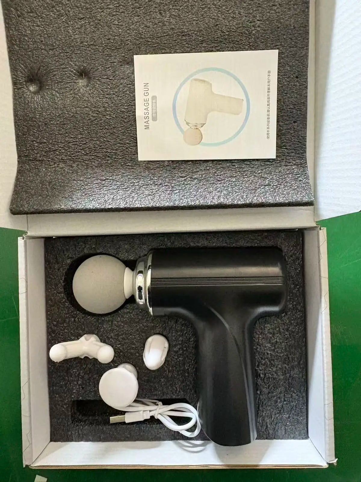 Portable Percussion Massage Gun — Full-Body Deep Tissue Massager with LED Display & 4 Interchangeable Heads
