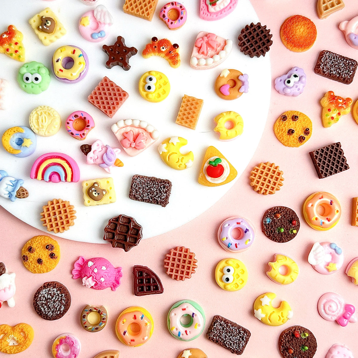 50-Pack Cartoon Resin Nail Charms for DIY Nail Art view 6