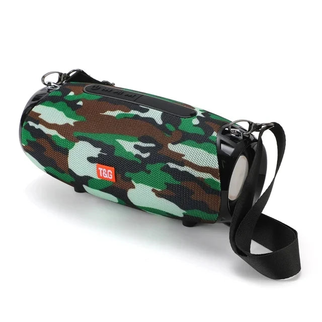 Portable Bluetooth Speaker with Subwoofer 2.1 — Waterproof FM Radio, TF/USB/AUX, Powerful Bass HiFi Sound