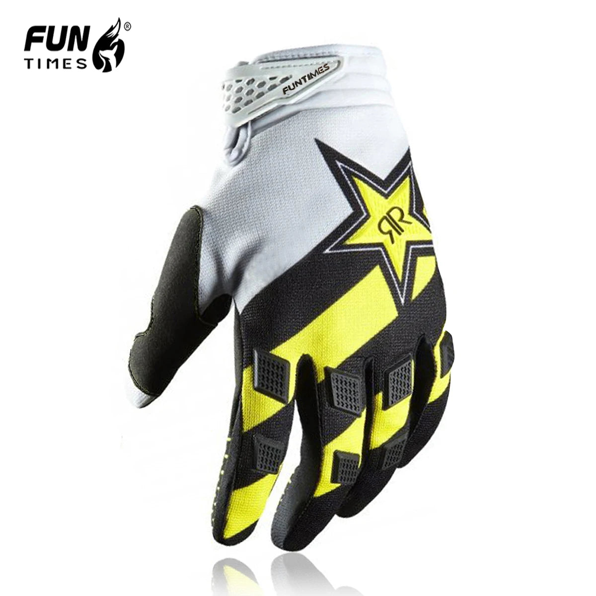 Men's Full-Finger Motorcycle & Mountain Bike Riding Gloves — Durable Nylon Anti-Slip Protective Cycling Gloves