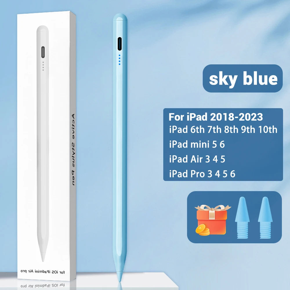 iPad Stylus Pen with Palm Rejection, Power Display & USB-C Fast Charging — Magnetic Attachment, No Bluetooth