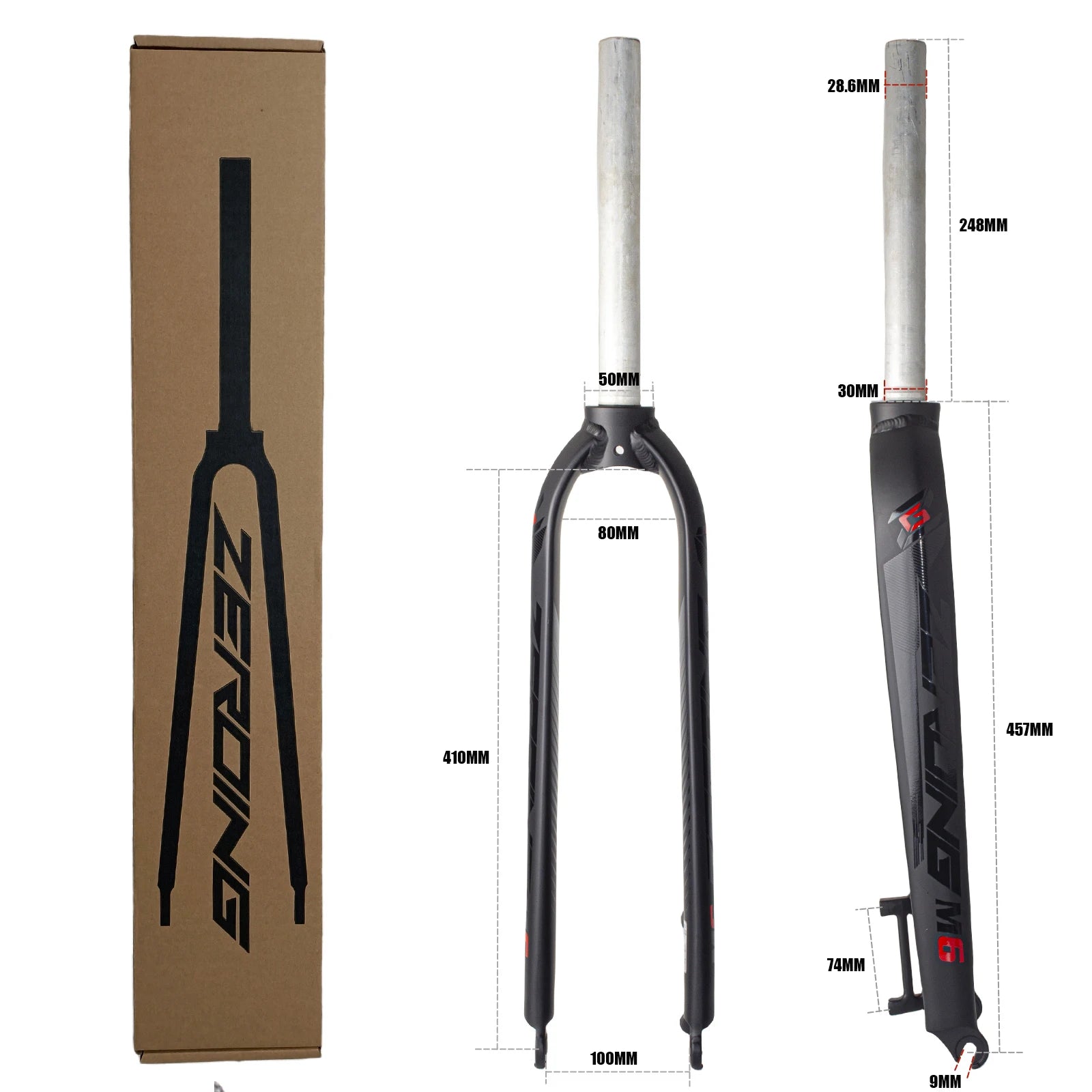 Ultra-Light Aluminum Alloy MTB Front Fork — Compatible with 26/27.5/29 in Wheels, Disc Brake, Quick-Release Legs