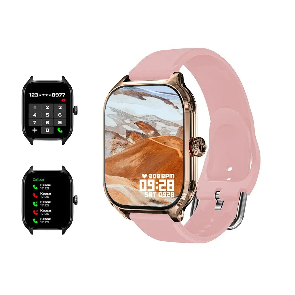 Bluetooth Smartwatch with Speaker — Answer Calls, Heart Rate & SpO2 Monitor, Calorie & Sleep Tracker, 2.01-inch Square Display