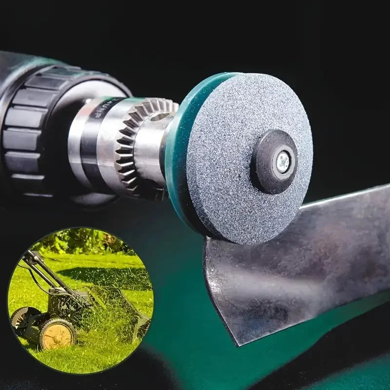 Compact Electric Lawn Mower Blade Sharpener with Wear-Resistant Grinding Head & Whetstone Sander