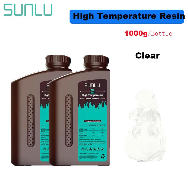2KG 405nm UV 3D Printer Resin – Nylon-Like, High-Toughness & High-Temperature for SLA DLP LCD Printers