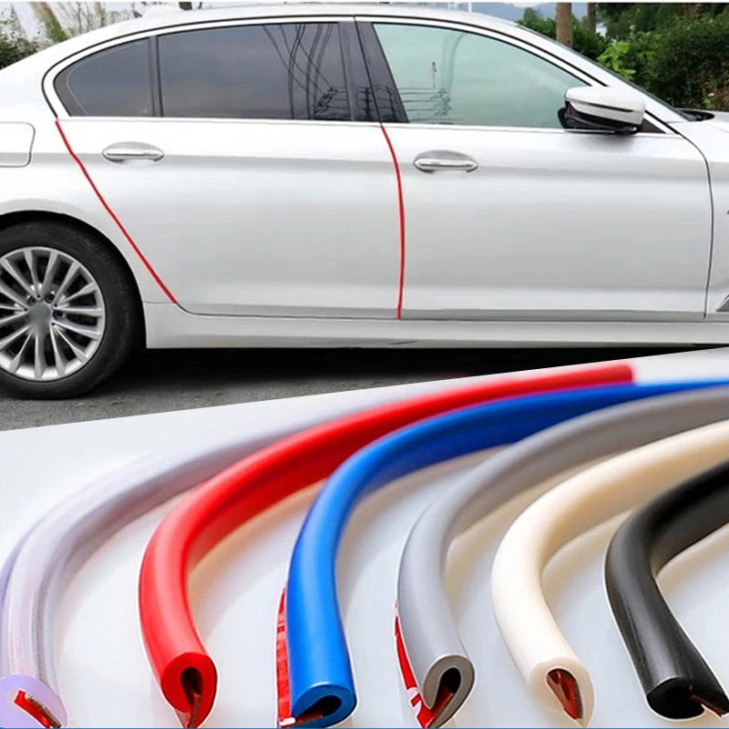 5M (16.4 ft) Car Door Edge Protector Strip - Silicone Rubber Scratch Guard Door Molding for Auto