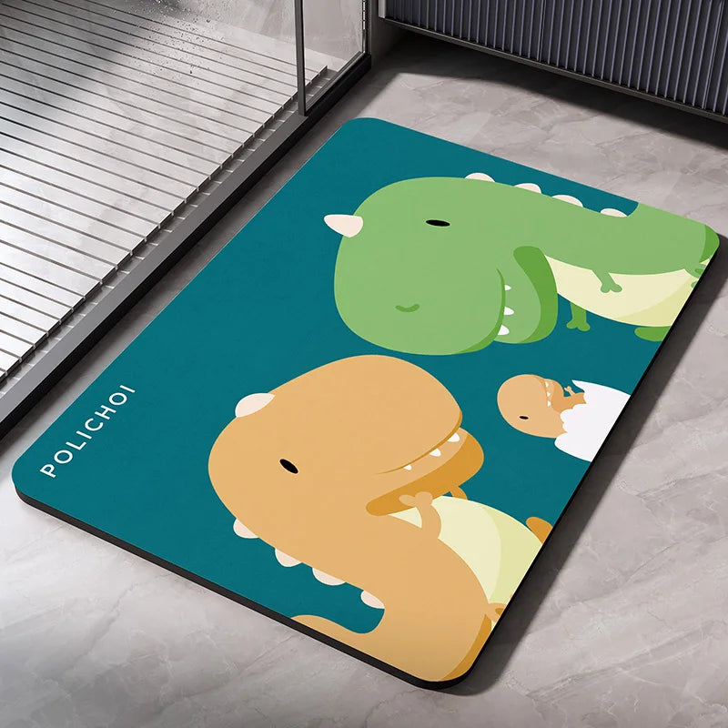 Diatomite Quick-Dry Bath Mat – Absorbent Anti-Slip Bathroom Rug, Washable Shower & Toilet Floor Mat, Multiple Sizes 30×40 to 60×90 cm (11.8×15.7 to 23.6×35.4 in)