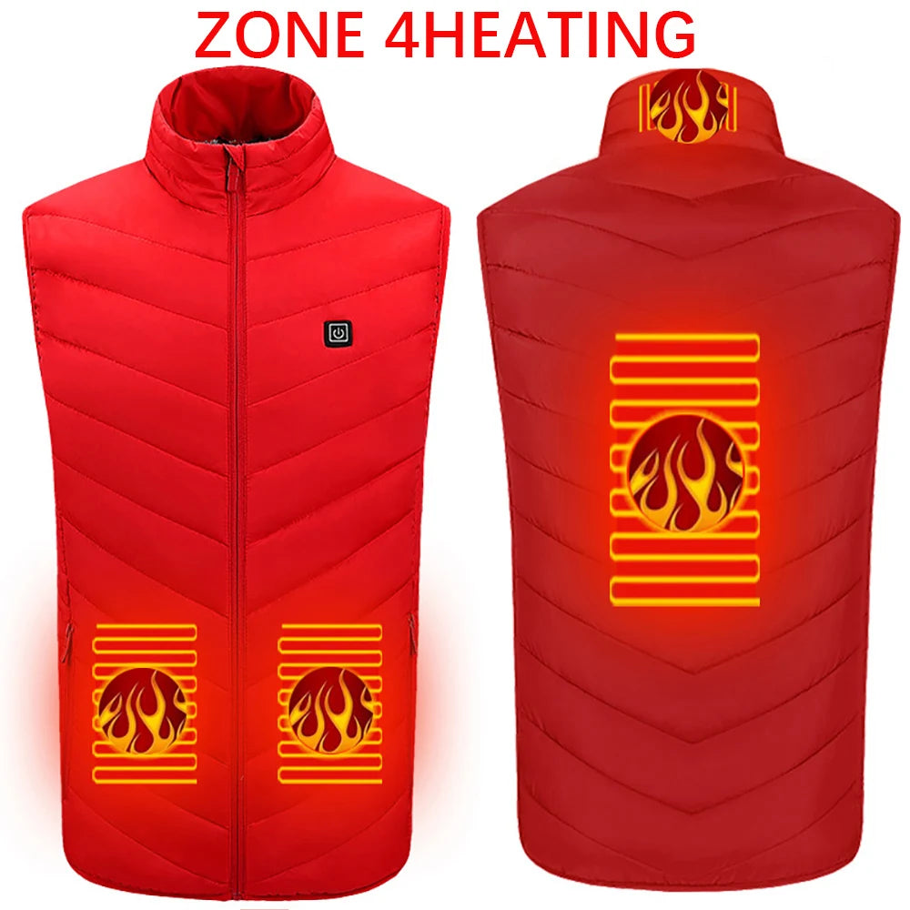 USB Heated Jacket - 11-Zone Rechargeable Electric Winter Coat for Men & Women, Thermal Outdoor Heating Jacket