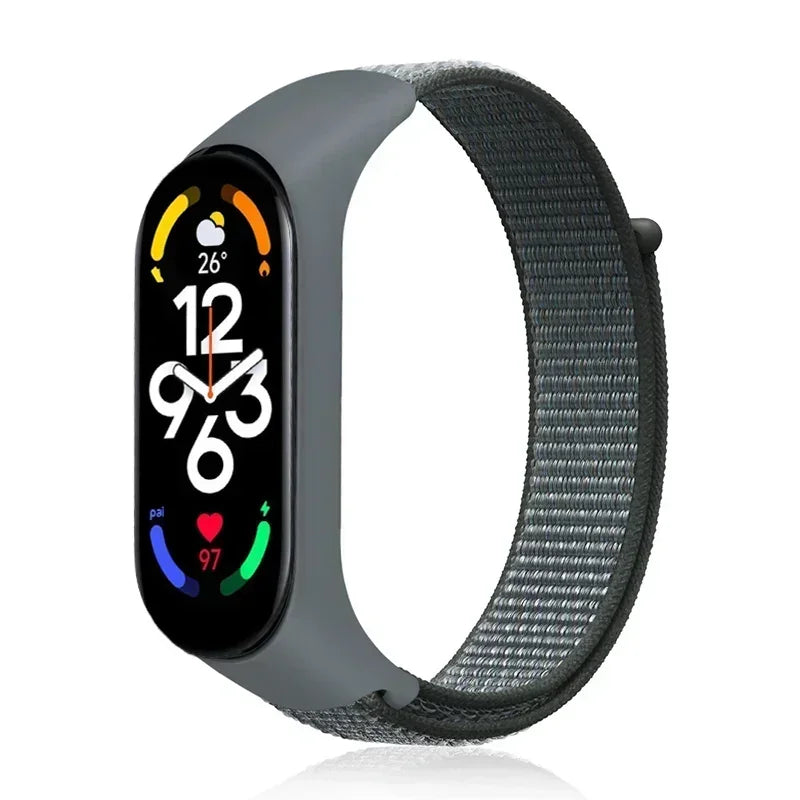 Nylon Loop Replacement Strap for Smart Fitness Tracker – Soft Adjustable Breathable Woven Wristband