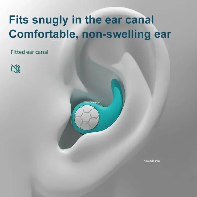 Silicone Noise-Canceling Earplugs - Waterproof 3-Layer Noise Filter for Sleep & Swimming