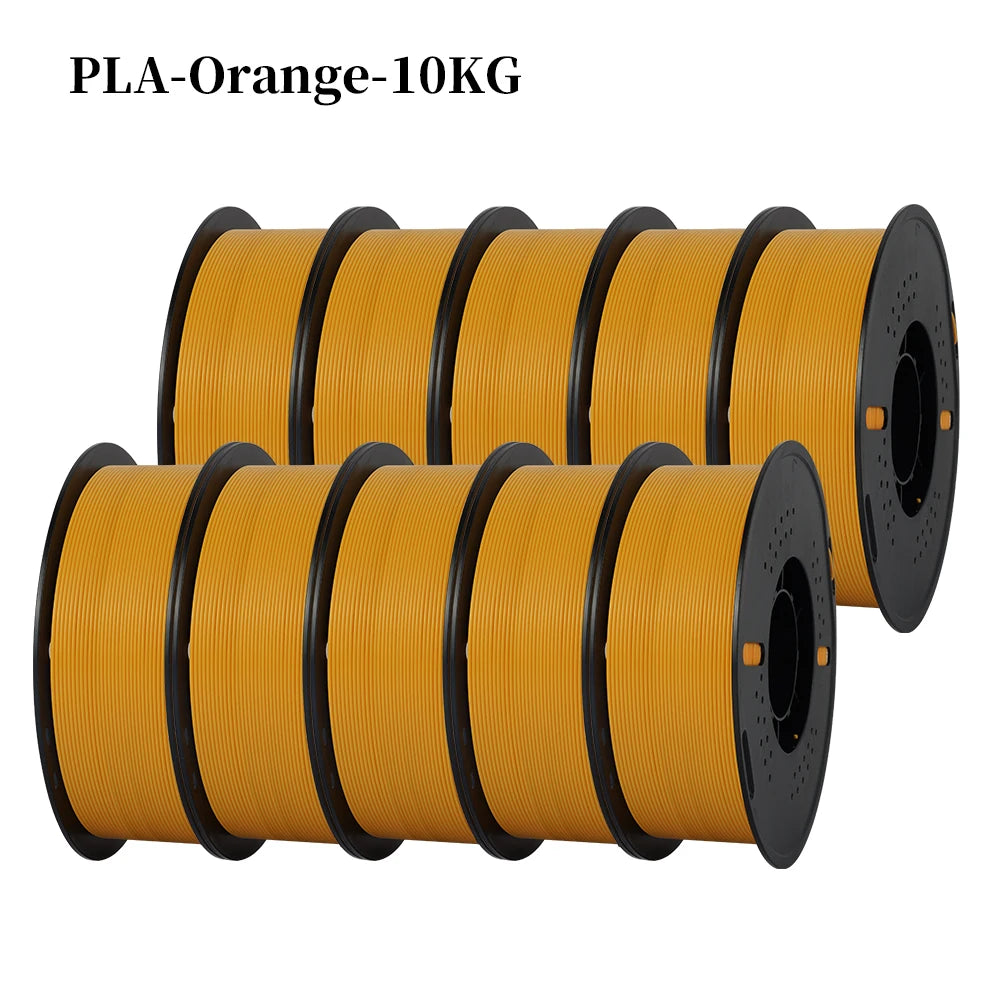 PLA and PETG 3D Printer Filament 10-Roll Pack — 1.75mm, 1kg (2.2 lb) Each — 10 kg (22 lb) Total, Assorted Colors, Eco-Friendly