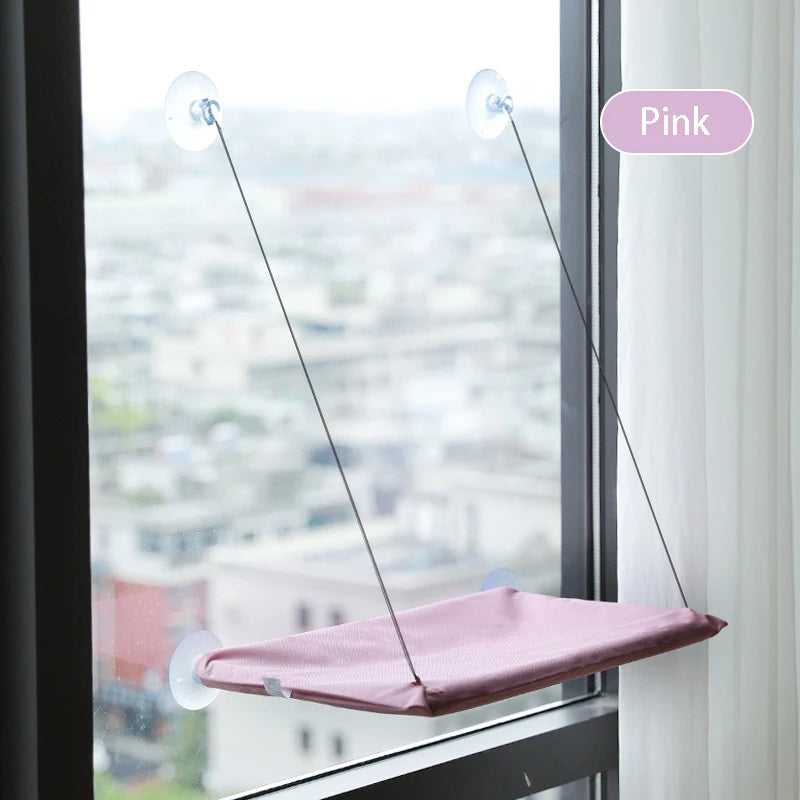 Window Cat Hammock Bed 55×35 cm (21.6×13.8 in) – Holds up to 20 kg / 44 lb | Suction-Cup Hanging Cat Perch & Sunny Window Seat
