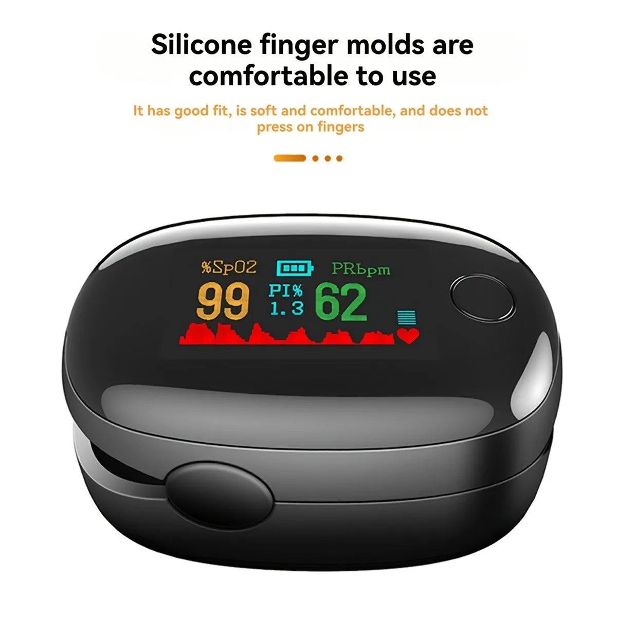 Portable Finger Pulse Oximeter with Color LED Display — SPO2 & Heart Rate Monitor