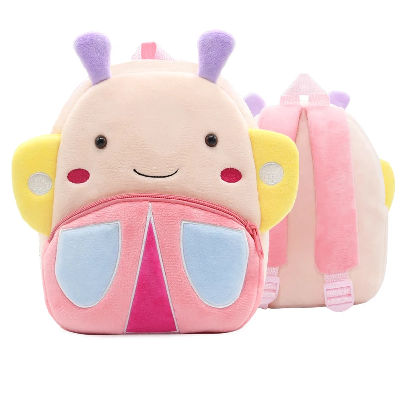 Cute Plush Animal Kids Backpack - Cartoon School Bag for Girls & Boys, Soft Preschool Backpack
