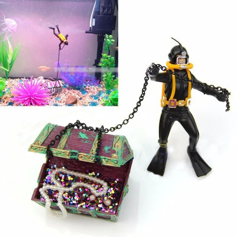 Shipwreck Boat Aquarium Ornament with Air Bubbler, 9.4 x 4.7 in (24 x 12 cm) Fish Tank Decoration
