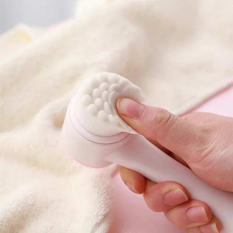 Gentle 3D Double-Sided Silicone Facial Cleansing Brush, Manual Exfoliator and Massage for Sensitive Skin