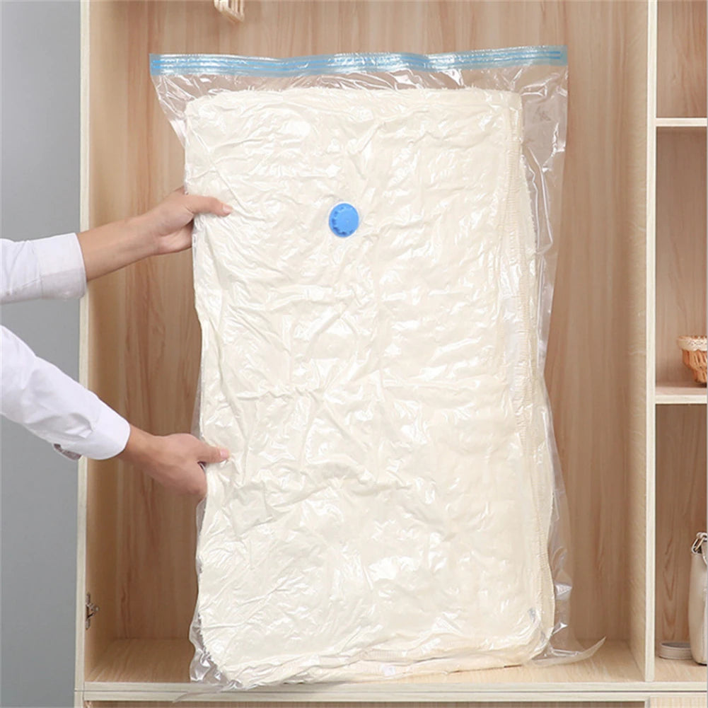 Vacuum Storage Bags with Valve – Space-Saving Compression Bags for Clothes, Blankets & Towels (Multiple Sizes, in/cm)