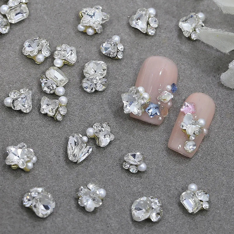 10-Pack Mini Nail Art Charms - Hearts, Butterflies view 4