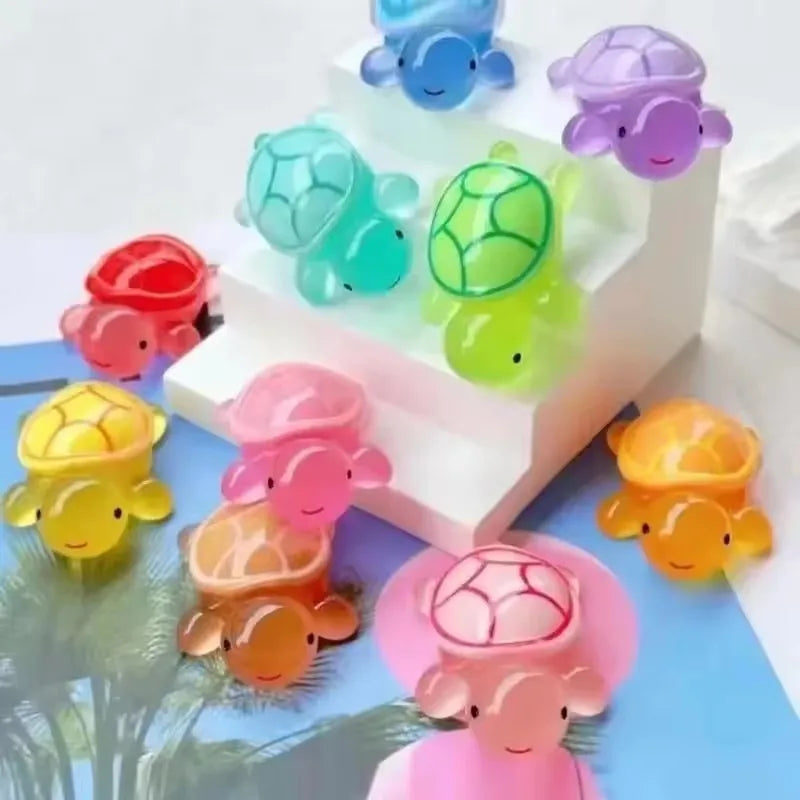 Mini Luminous Turtle Ornaments 20/50/100-Pack Glow-in-the-Dark Resin Garden & Aquarium Decor