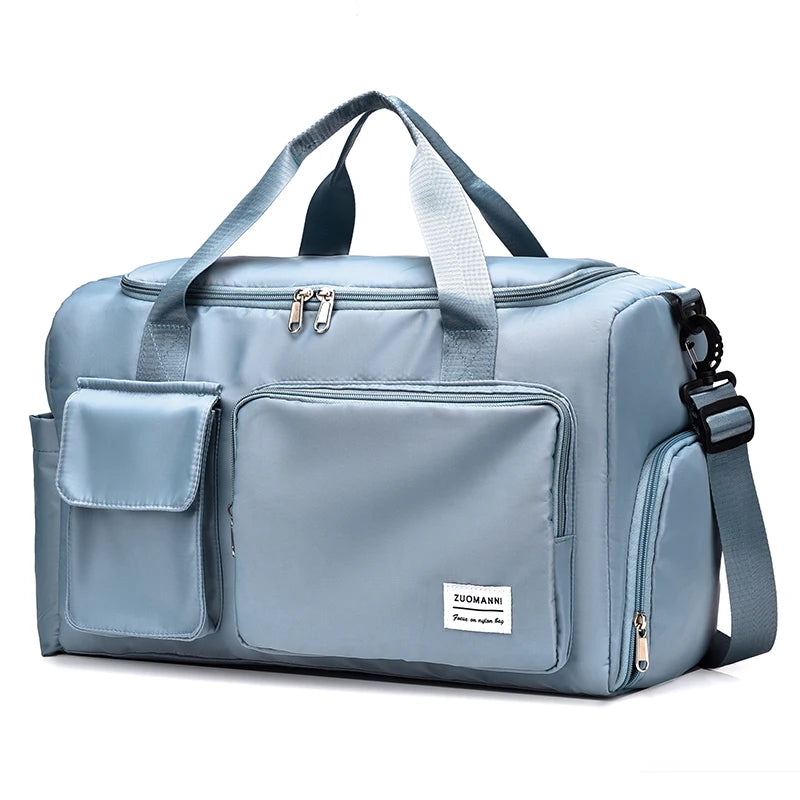 Carry-On Weekender Duffel Bag 35L – Travel Overnight Bag with Shoe Compartment and Wet/Dry Pocket for Women