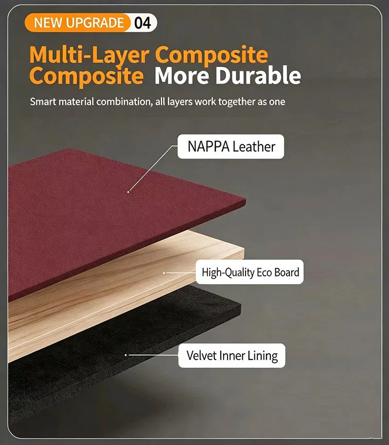 Foldable Nappa Leather Car Trunk Organizer - Large Capacity Multi-Compartment Trunk Storage (S/M/L/XL)