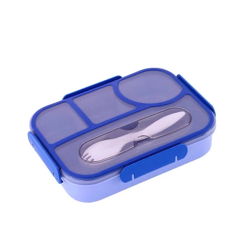 4-Compartment Bento Lunch Box 1000 ml (23 x 17 x 5 cm | 9.1 x 6.7 x 2.0 in) Reusable Leakproof Microwave & Dishwasher Safe