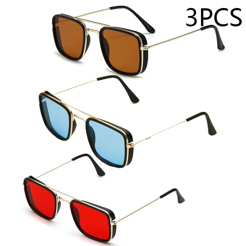 Retro Small Square Metal Frame Sunglasses – UV400 Protection, Korean Vintage Style