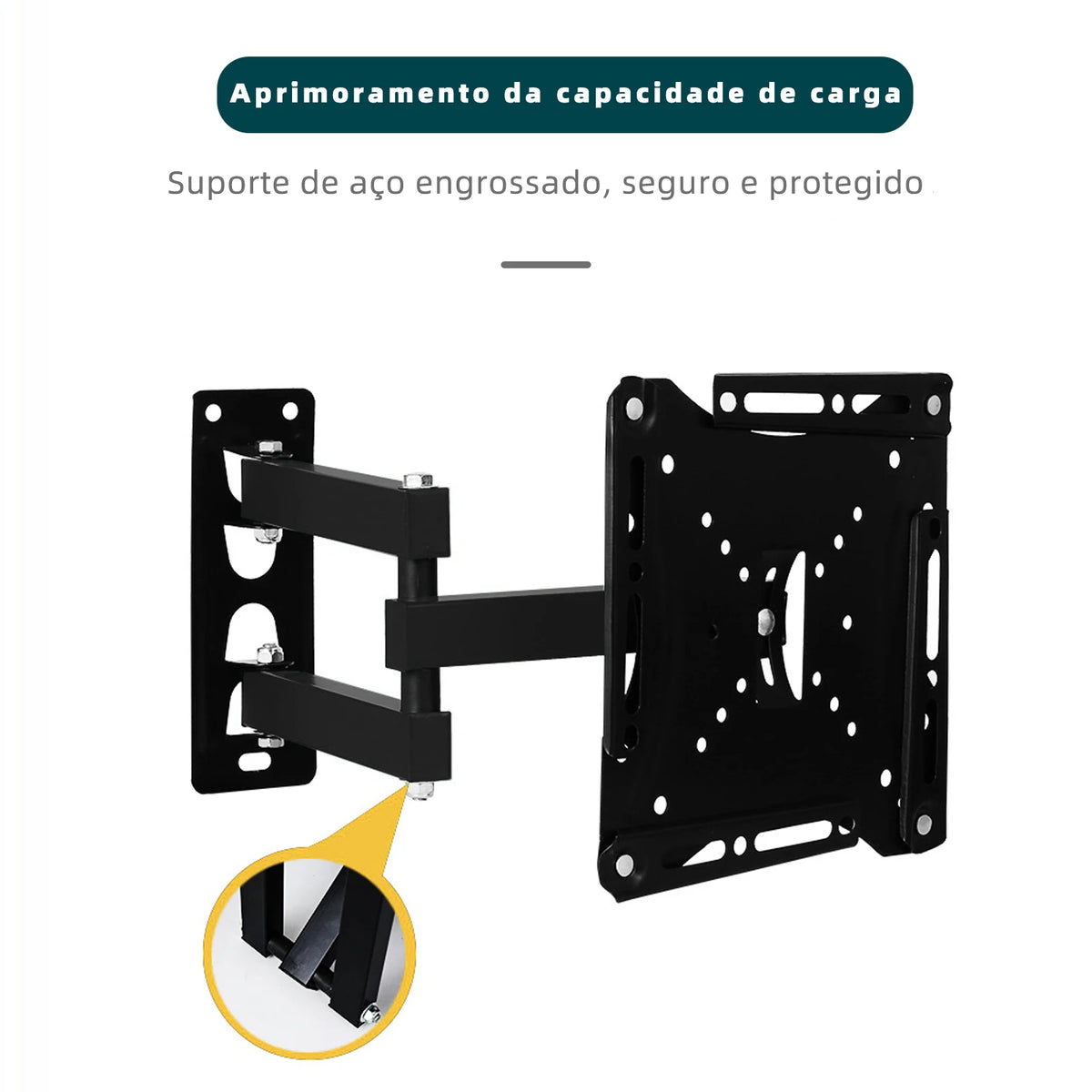Articulating Wall Mount for 14-42 Inch TVs (35-107 cm) – Full-Motion Tilt & Swivel Monitor TV Bracket