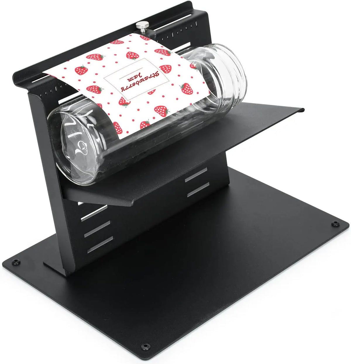 Precision Adjustable Label Applicator for Bottles & Jars - Manual Labeling Tool with Non-Slip Base