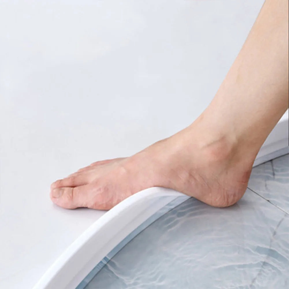 Flexible Silicone Shower Water Barrier Strip - Waterproof Shower Dam & Floor Seal (100–600 cm / 39–236 in Options)