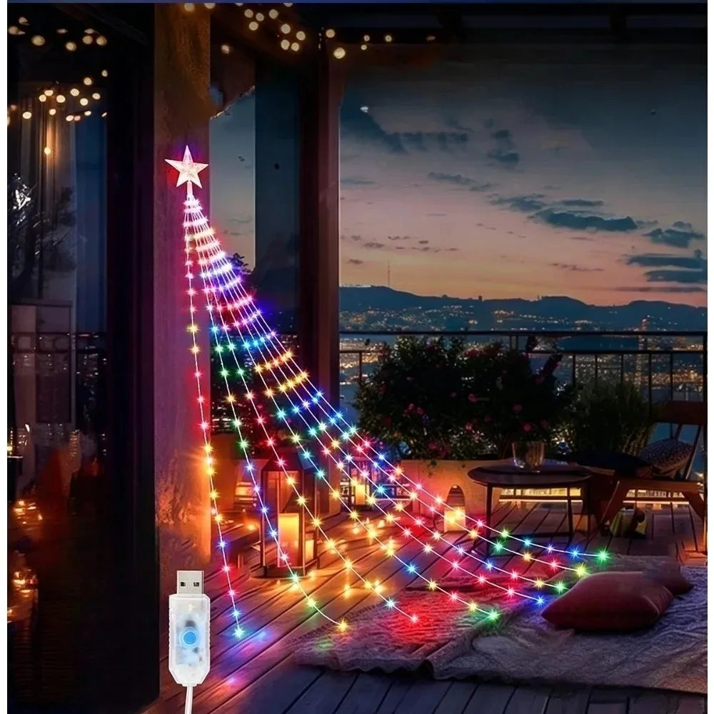 Multicolor USB Fairy String Lights 8 Modes Waterproof Christmas Lights for Indoor Outdoor Tree Yard