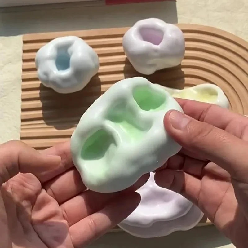 Shapeable Squishy Stress Ball with Sound — Grape Sand Sensory Fidget Toy, 2.36 in (6 cm) Desktop Stress Relief