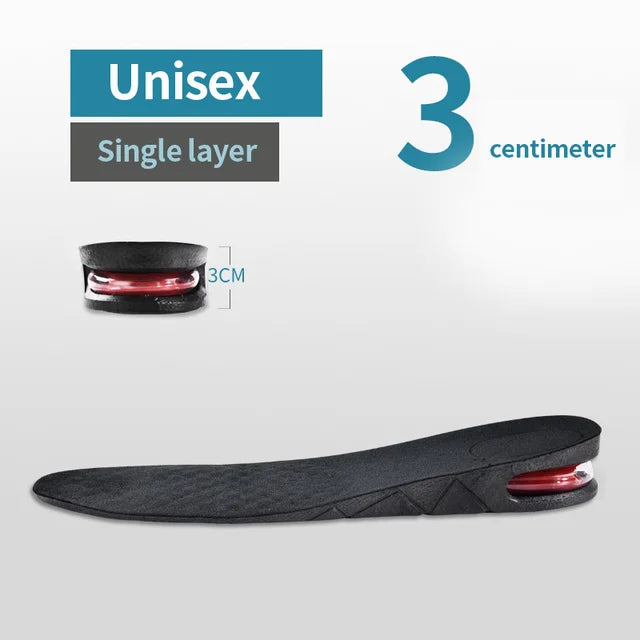 Adjustable Height-Increase Insoles 3–9 cm (1.2–3.5 in) – Invisible Air Cushion Shoe Inserts, Cut-to-Fit Elevator Insoles