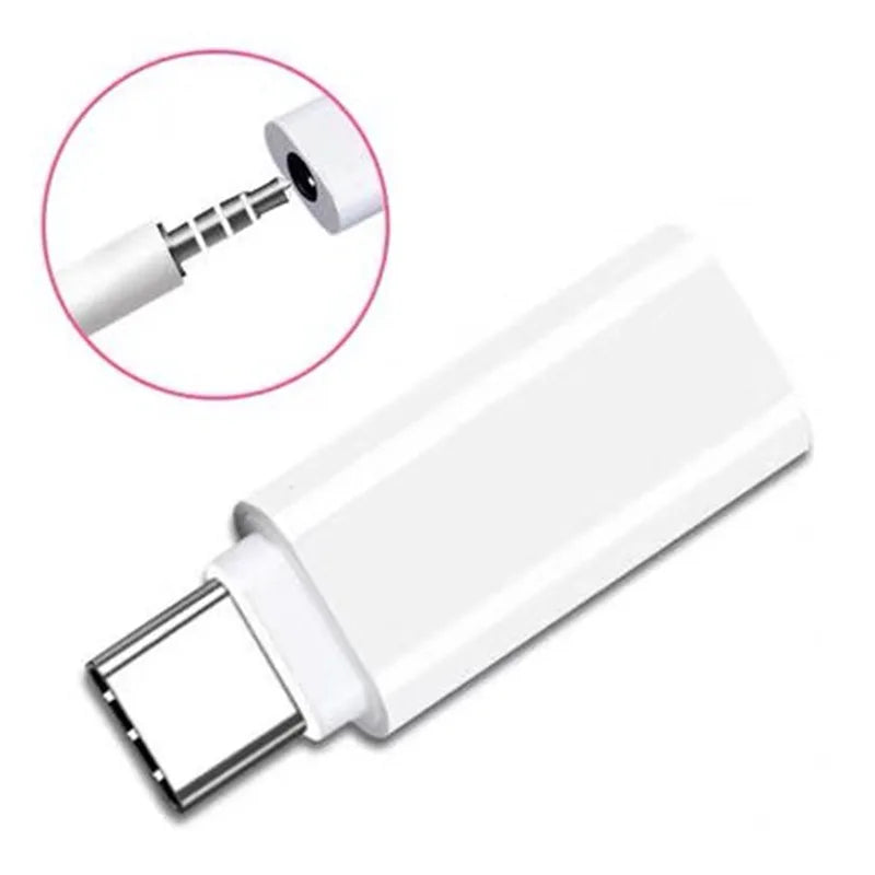 USB-C to 3.5mm Headphone Adapter – Type-C Male to 3.5mm Female Audio Converter for Phones & Tablets