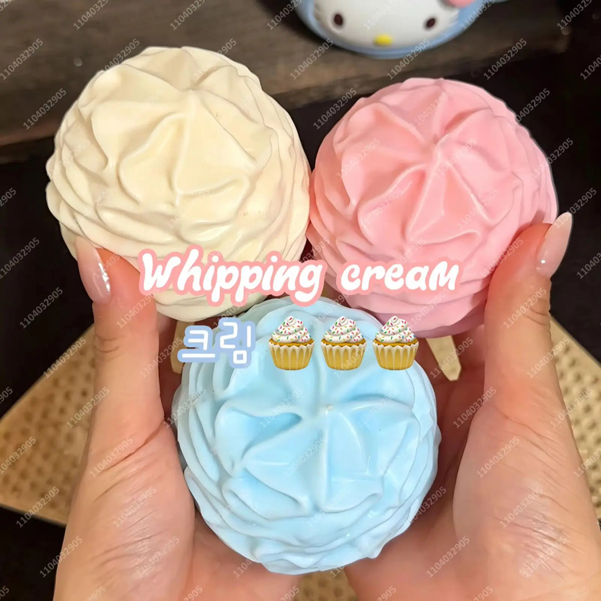 Crunchy Whipped Cream Squishy Stress Ball Moldable ASMR Fidget Toy for Adults