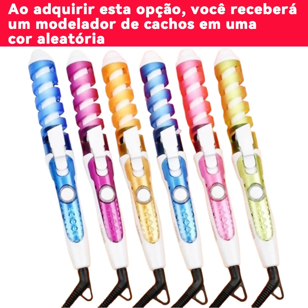 Professional Curl Styler & Ionic Hair Brush - 30s Rapid Heat, Lightweight Salon Design for Waves & Curls